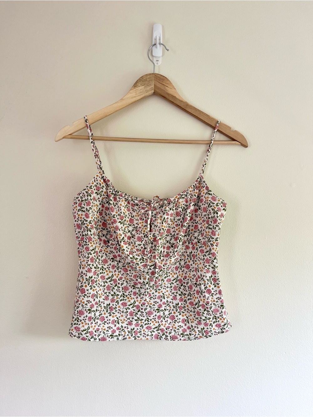 Reformation Nightingale Top - Floral Tie-Front Spaghetti Strap Camisole XS NWOT